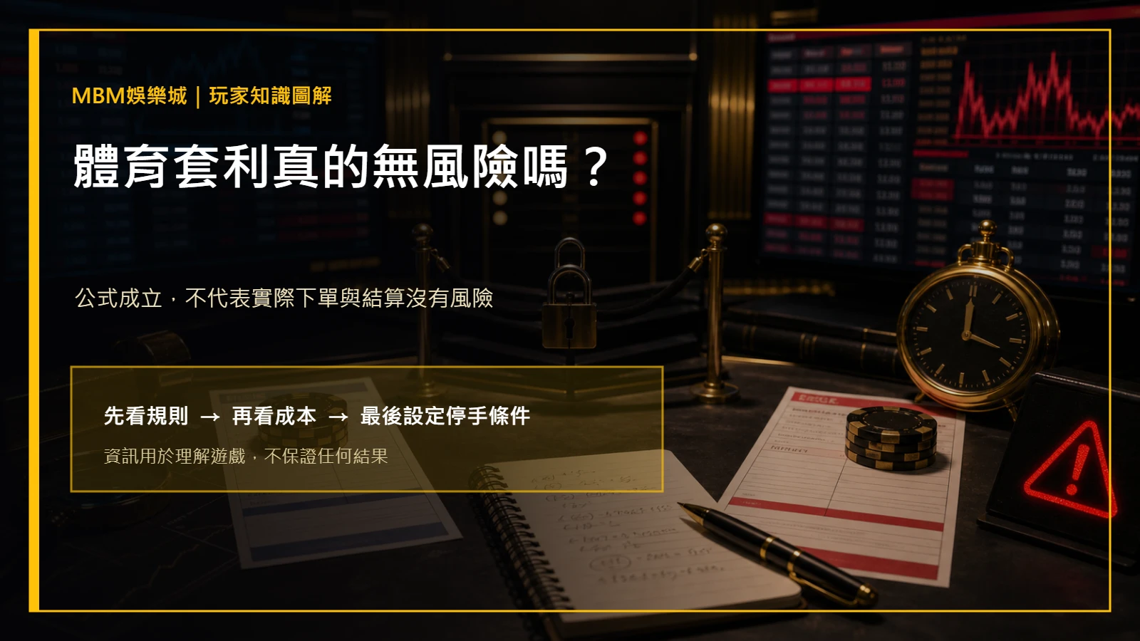 體育套利真的無風險嗎？賠率差、限額與結算風險｜大老爺娛樂城主圖