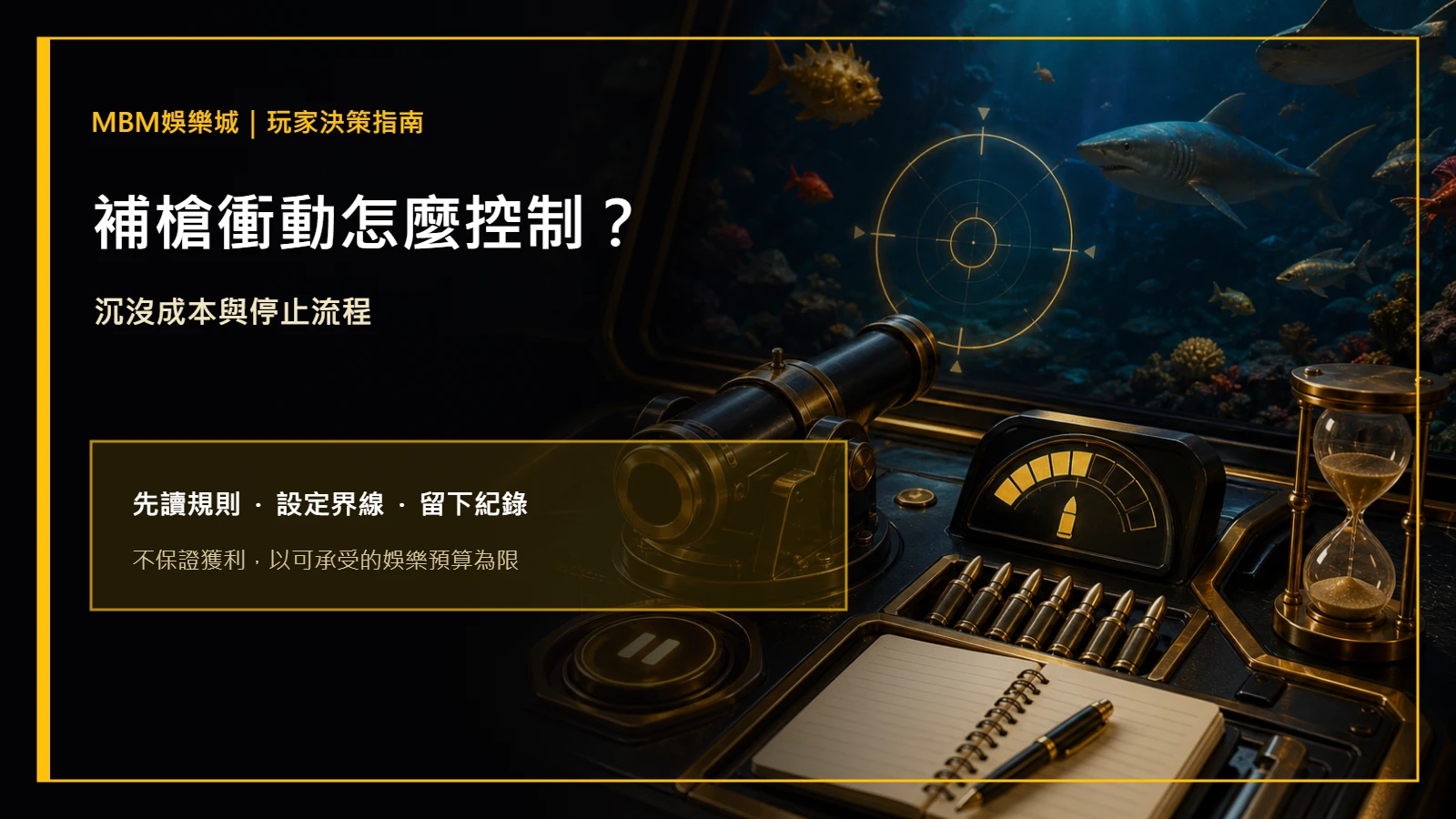 補槍衝動怎麼控制？沉沒成本與停止流程｜大老爺娛樂城